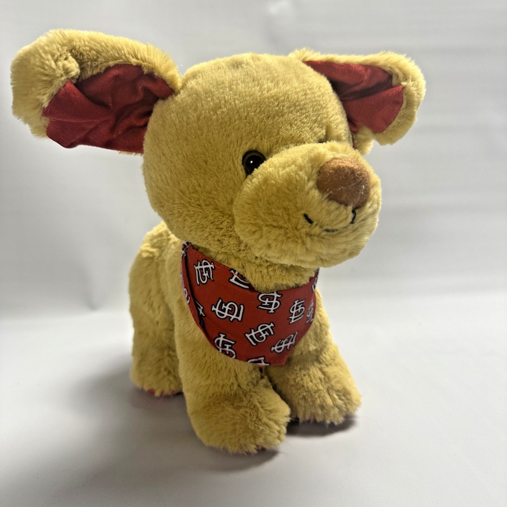 Build A Bear St Louis Cardinals Dog Plush MLB Baseball Puppy Stuffed Animal 10"
